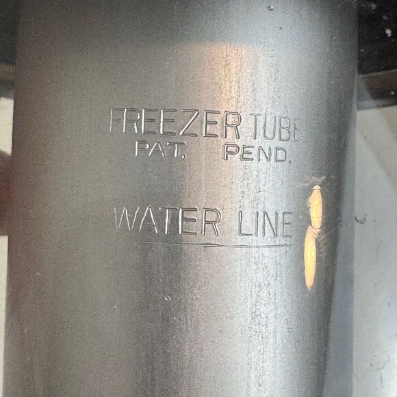 Vintage MCM Atomic Clear Glass Starburst Cut Pitcher with Freezer Tube - Picture 8 of 8